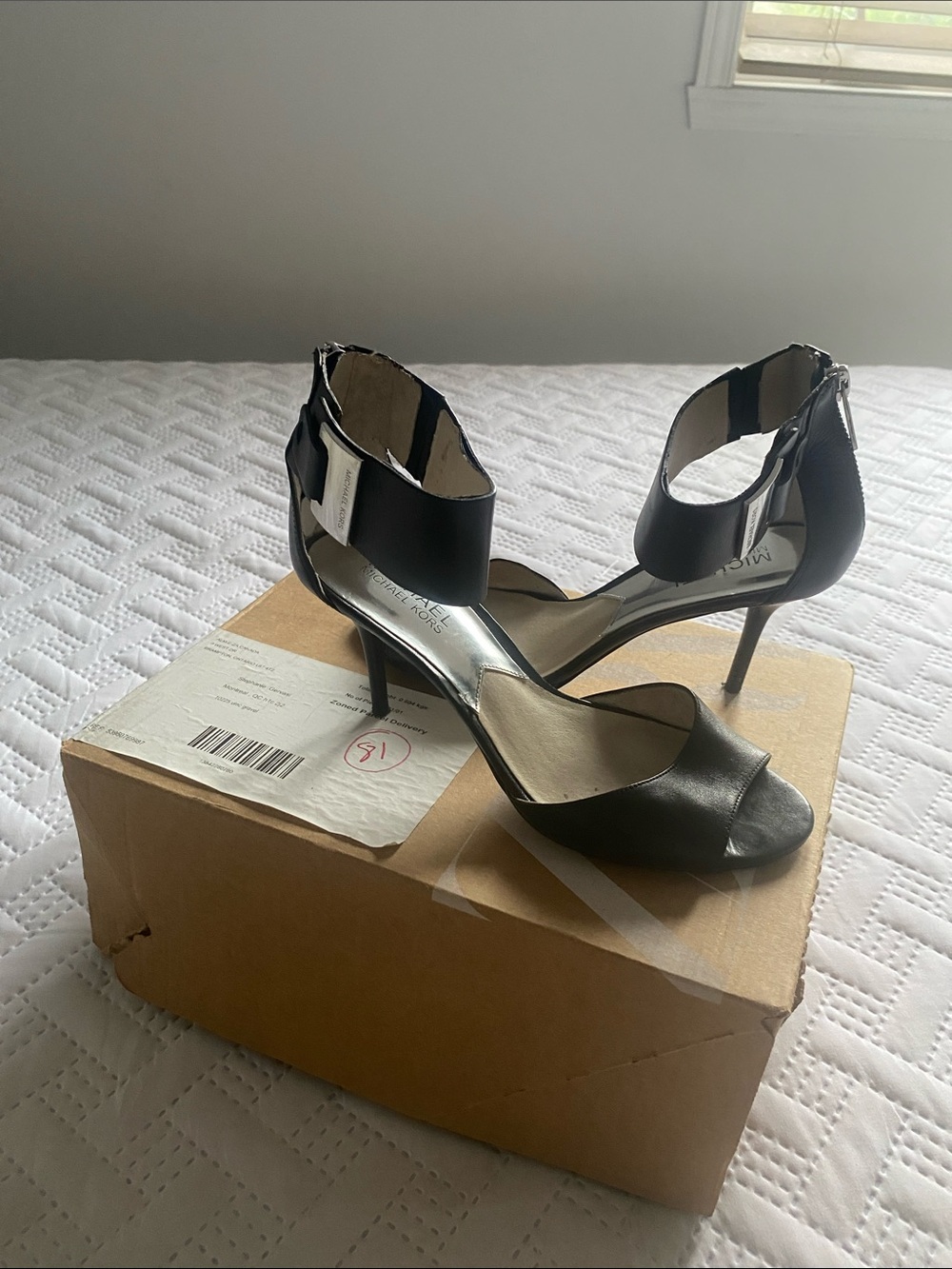 Black Women's Ankle-Strap Stiletto Heels Michael Kors